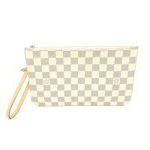 Louis Vuitton Neverfull White Damier Accessory Azur Pouch
